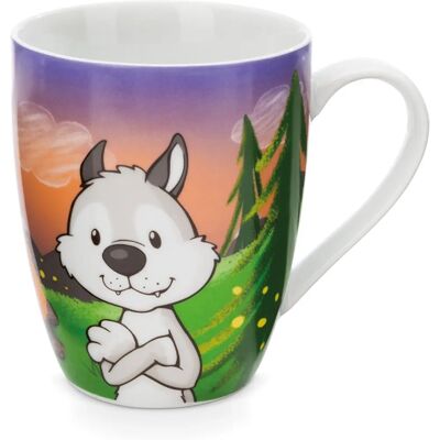 NICI Tasse Wolf Winny & Écureuil Jojo - Porcelaine colorée avec animaux de la forêt NICI Tasse Wolf Winny & Écureuil Jojo - Porcelaine colorée avec animaux de la forêt
