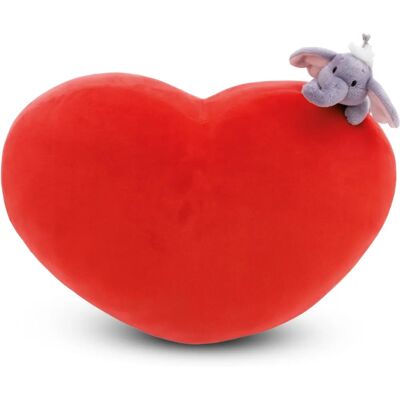 Cuscino per bambini NICI a forma di cuore con elefante 42x27cm Cuscino per bambini NICI a forma di cuore con elefante 42x27cm