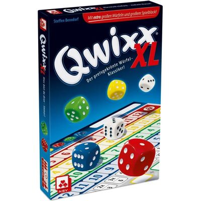 Nürnberger Spielkarten Qwixx XL - Jeu de Dés - Gros Dés - Plaisir Classique - Publicité Nürnberger Spielkarten Qwixx XL - Jeu de Dés - Gros Dés - Plaisir Classique - Publicité