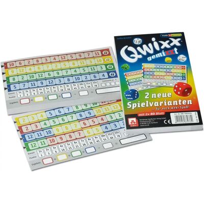 Nürnberger Spielkarten Qwixx gemiXXt - Blocs supplémentaires - Jeu de société - Publicité Nürnberger Spielkarten Qwixx gemiXXt - Blocs supplémentaires - Jeu de société - Publicité