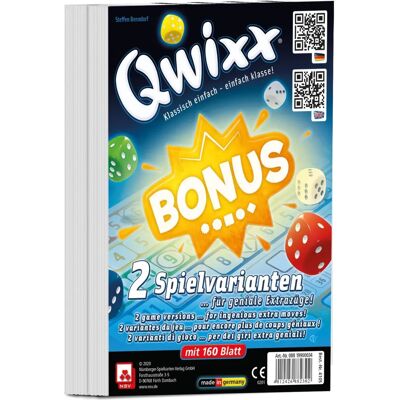 Qwixx Bonus de Nüremberg - Édition Internationale - Blocs pour 2 joueurs Qwixx Bonus de Nüremberg - Édition Internationale - Blocs pour 2 joueurs