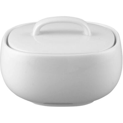 Rosenthal Mond Weiß Zuckerdose - Porzellan Rosenthal Mond Weiß Zuckerdose - Porzellan