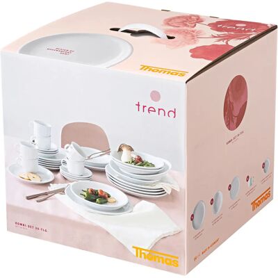 Set en porcelaine blanche Thomas 30 pièces - Ensemble de vaisselle - Publicité Set en porcelaine blanche Thomas 30 pièces - Ensemble de vaisselle - Publicité