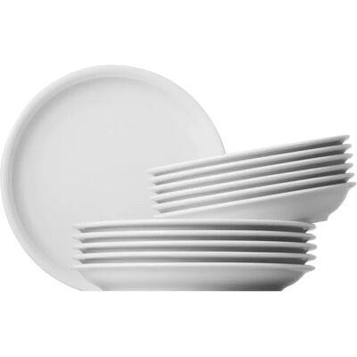 Thomas Weiß 12-teilige Porzellan-Geschirrset - Tafelservice Thomas Weiß 12-teilige Porzellan-Geschirrset - Tafelservice