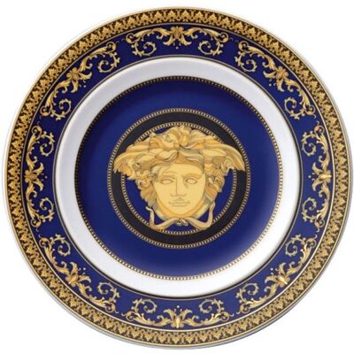 Versace Medusa Blå Porcelens Tallerken - 18 cm Versace Medusa Blå Porcelens Tallerken - 18 cm