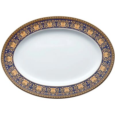 Versace Medusa Blå 34cm Porselensplate - Spiseplate Versace Medusa Blå 34cm Porselensplate - Spiseplate