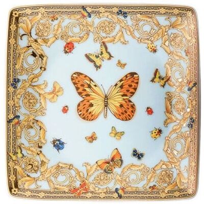 Versace Le Jardin cuenco cuadrado de porcelana - Plato de comida Versace Le Jardin cuenco cuadrado de porcelana - Plato de comida