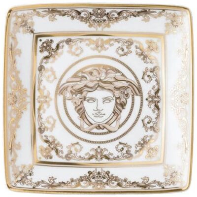 Versace Medusa Gala Cuenco de Porcelana Cuadrado - 12 cm Versace Medusa Gala Cuenco de Porcelana Cuadrado - 12 cm
