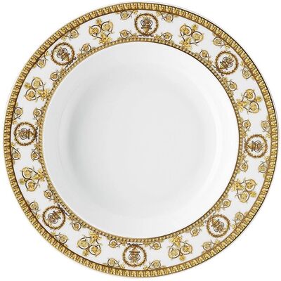 Versace I Love Baroque Hvitt Porselen Suppetallerken - 22cm Versace I Love Baroque Hvitt Porselen Suppetallerken - 22cm