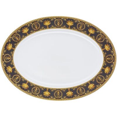 Versace I Love Baroque Nero 40cm Porcelæn Tallerken - Spiseplate Versace I Love Baroque Nero 40cm Porcelæn Tallerken - Spiseplate