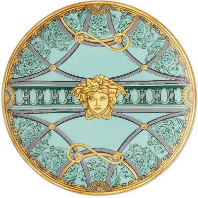 Plato de Porcelana Verde La Scala del Palazzo 17cm Versace Plato de Porcelana Verde La Scala del Palazzo 17cm Versace