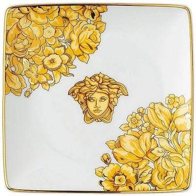 Versace Medusa Rhapsody Cuenco Cuadrado en Porcelana Blanca - Plato para Comer Versace Medusa Rhapsody Cuenco Cuadrado en Porcelana Blanca - Plato para Comer