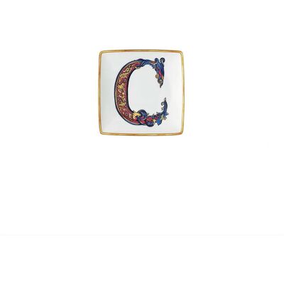 Versace Hvit Firkantet Porselensfat - 12cm Versace Hvit Firkantet Porselensfat - 12cm