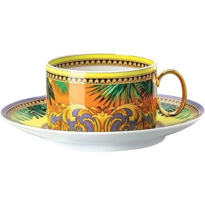 Versace Jungle Animalier Gul Teetassett - Teetassett Versace Jungle Animalier Gul Teetassett - Teetassett