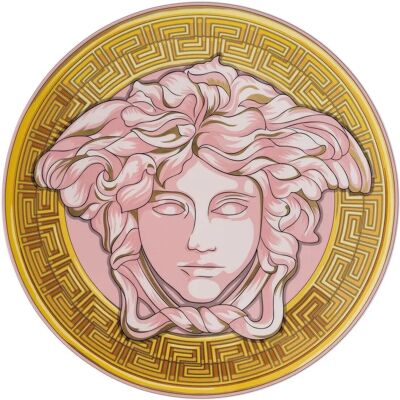 Plato Versace Medusa Amplified Pink Coin - 33 cm Porcelana Plato Versace Medusa Amplified Pink Coin - 33 cm Porcelana