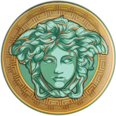 Plato Medusa Amplified de Versace - Moneda Verde - Plato Plato Medusa Amplified de Versace - Moneda Verde - Plato