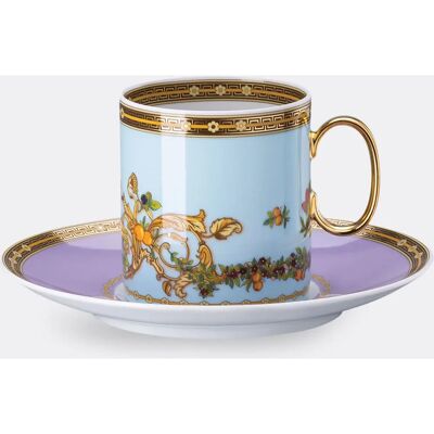 Versace Le Jardin de Versace Kaffeetasse und Untertasse - Porzellan Versace Le Jardin de Versace Kaffeetasse und Untertasse - Porzellan