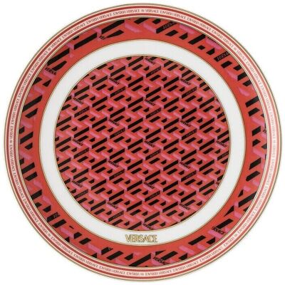 Versace La Greca Signature Roter Brotteller - Porzellan Versace La Greca Signature Roter Brotteller - Porzellan