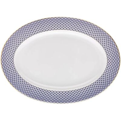 Rosenthal Modelo 10460-404307-12734 - Plato ovalado para comer - Porcelana azul y blanca Rosenthal Modelo 10460-404307-12734 - Plato ovalado para comer - Porcelana azul y blanca