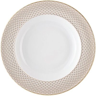Rosenthal 10460-404308-10322 Beigefarbener Porzellan-Teller Rosenthal 10460-404308-10322 Beigefarbener Porzellan-Teller
