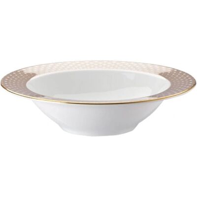 Rosenthal Francis Carreau Beige Dessertschale - 16,5 cm - Porzellan Rosenthal Francis Carreau Beige Dessertschale - 16,5 cm - Porzellan