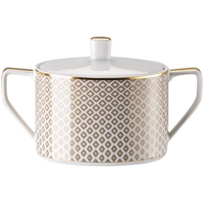 Rosenthal Bežová Diamantová Porcelánová Cukřenka - 0,29L Rosenthal Bežová Diamantová Porcelánová Cukřenka - 0,29L