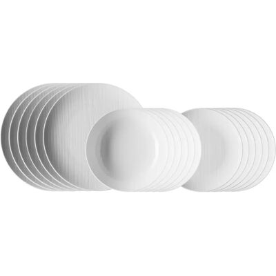 Rosenthal Mesh Weiß 18-tlg. Geschirrset - Porzellan Rosenthal Mesh Weiß 18-tlg. Geschirrset - Porzellan