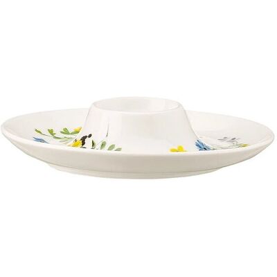 Tasse à œuf en Bone China Rosenthal avec Fleurs des Alpes - Support œuf Tasse à œuf en Bone China Rosenthal avec Fleurs des Alpes - Support œuf