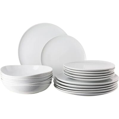 Rosenthal Junto - Ensemble de vaisselle en porcelaine blanc 18 pièces Rosenthal Junto - Ensemble de vaisselle en porcelaine blanc 18 pièces