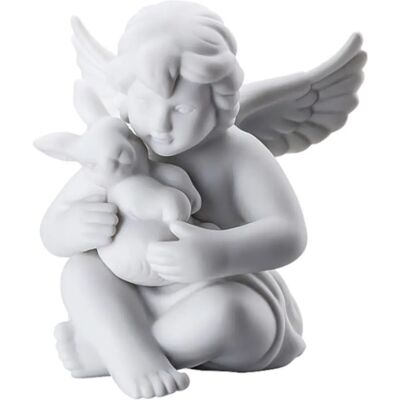 Rosenthal - Engel Mit Hase - Weiss Matt - Porcelana - Figurka Rosenthal - Engel Mit Hase - Weiss Matt - Porcelana - Figurka
