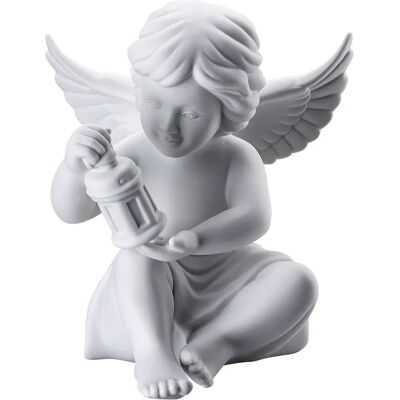 Ange Rosenthal avec Lanterne - Porcelaine, Blanc Mat - Décoration de Noël Ange Rosenthal avec Lanterne - Porcelaine, Blanc Mat - Décoration de Noël
