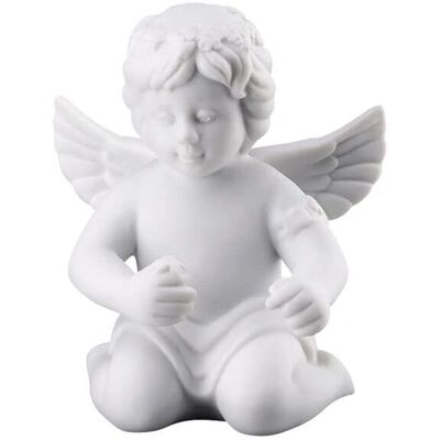 Rosenthal Engel Small White Matte Porcelain Angel with Flowers Wreath Rosenthal Engel Small White Matte Porcelain Angel with Flowers Wreath