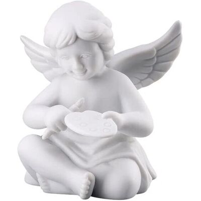Petit ange en porcelaine Rosenthal - Ange avec palette de peintre Petit ange en porcelaine Rosenthal - Ange avec palette de peintre