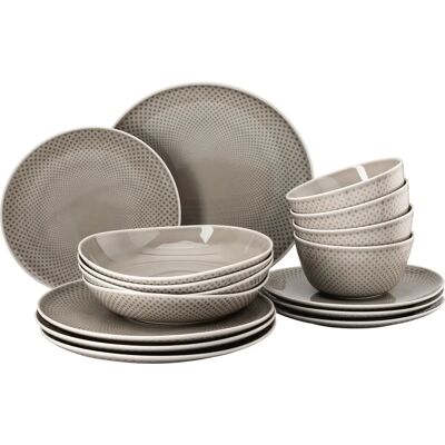 Rosenthal Junto Pearl Grey Set 16-tlg. Porzellan-Geschirr Rosenthal Junto Pearl Grey Set 16-tlg. Porzellan-Geschirr
