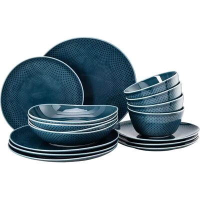 Rosenthal Junto Ocean Blue 16-tlg. Geschirrset - Geschirr-Set Rosenthal Junto Ocean Blue 16-tlg. Geschirrset - Geschirr-Set