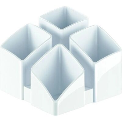 HAN Scala Porta Penna/Scrivania Bianco - Organizzatore con 4 scomparti HAN Scala Porta Penna/Scrivania Bianco - Organizzatore con 4 scomparti