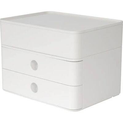 HAN 1100-12 White Desk Organizer - 3 Locking Drawers HAN 1100-12 White Desk Organizer - 3 Locking Drawers