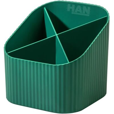 Support pour stylo/crayon Han Karma - 4 compartiments - Vert - Rangement de bureau Support pour stylo/crayon Han Karma - 4 compartiments - Vert - Rangement de bureau