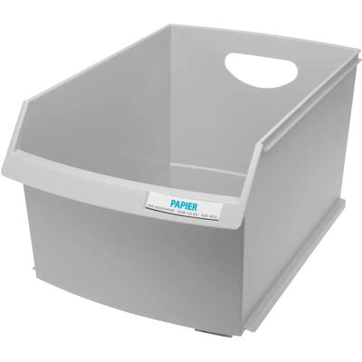 Han Compact Papel - 25L, Gris Claro - Papelera Han Compact Papel - 25L, Gris Claro - Papelera