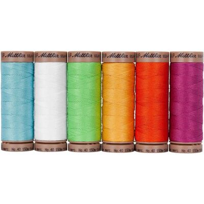 Mettler - Silk Finish Cotton Frühling - 40 - 6x150m - Quiltgarn Mettler - Silk Finish Cotton Frühling - 40 - 6x150m - Quiltgarn