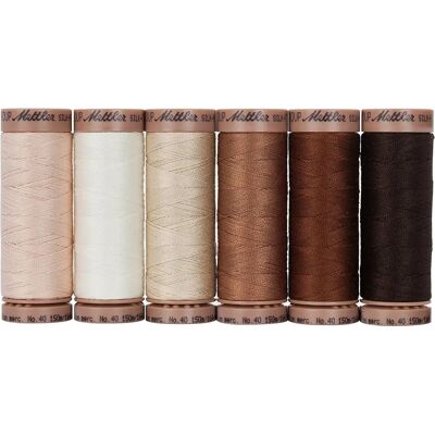 Mettler - Silk Finish Cotton Natur - Stärke 40 - 6x150m - Thread Mettler - Silk Finish Cotton Natur - Stärke 40 - 6x150m - Thread