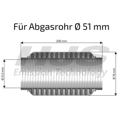 HJS - 83 00 8515 - Stainless steel - Exhaust pipe HJS - 83 00 8515 - Stainless steel - Exhaust pipe