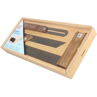 Hedue - Juego de herramientas de carpintero en caja de madera Hedue - Juego de herramientas de carpintero en caja de madera