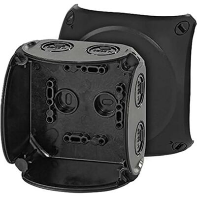 Boîte de dérivation Hensel KF0400B Résistante aux intempéries - IP66/IP67/IP69 - Noir - Publicité Boîte de dérivation Hensel KF0400B Résistante aux intempéries - IP66/IP67/IP69 - Noir - Publicité
