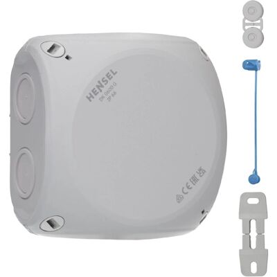 Hensel Verteilerkasten - IP66, 6mm², 130x130x77mm, Grau - Verteilerdose Hensel Verteilerkasten - IP66, 6mm², 130x130x77mm, Grau - Verteilerdose