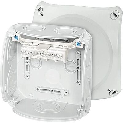 Boîte de jonction Hensel - 130x130mm - IP66 - Sans halogène - Publicité Boîte de jonction Hensel - 130x130mm - IP66 - Sans halogène - Publicité