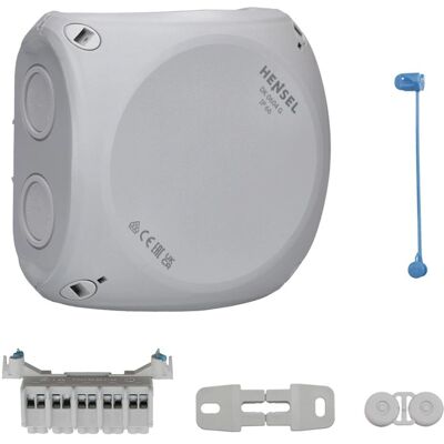 Boîte de jonction Hensel - 130x130mm - IP66 - Sans halogène - Publicité Boîte de jonction Hensel - 130x130mm - IP66 - Sans halogène - Publicité