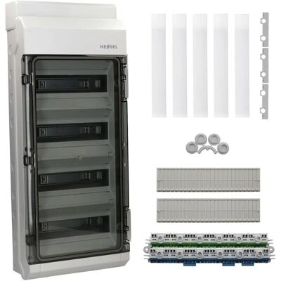 Hensel KV 4548 verdeelkast - 48 eenheden, IP54, doorzichtig deur Hensel KV 4548 verdeelkast - 48 eenheden, IP54, doorzichtig deur