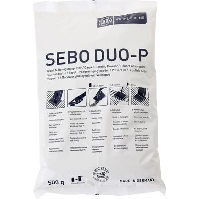 SEBO Modèle - Poudre pour moquette en microfibre - 500 g - Poudre pour tapis - Publicité SEBO Modèle - Poudre pour moquette en microfibre - 500 g - Poudre pour tapis - Publicité
