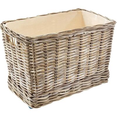 Locker Rustik Rattan Kaminholzkorb - 72x44x49 cm - Brennholzaufbewahrung Locker Rustik Rattan Kaminholzkorb - 72x44x49 cm - Brennholzaufbewahrung